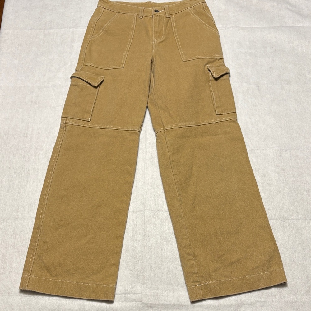 Princess Polly size 4 Camel Cargo Pants wide leg